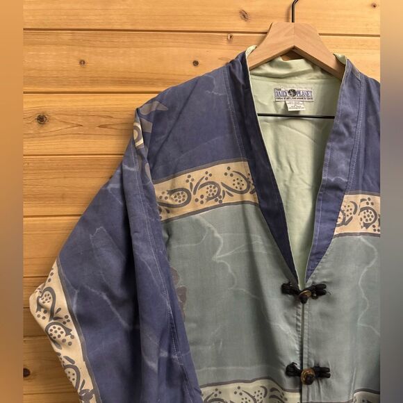 Vintage Dailey Planet Size XL Sun Kimono Style Coin Button Lightweight Jacket - Picture 5 of 12
